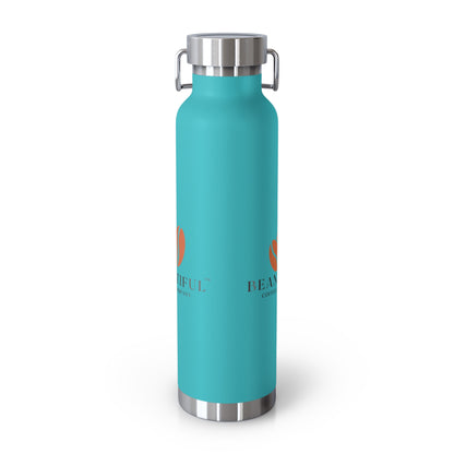 Beantiful™ Orange Bean Copper Vacuum Insulated Bottle, 22oz - Beantiful Coffee Company