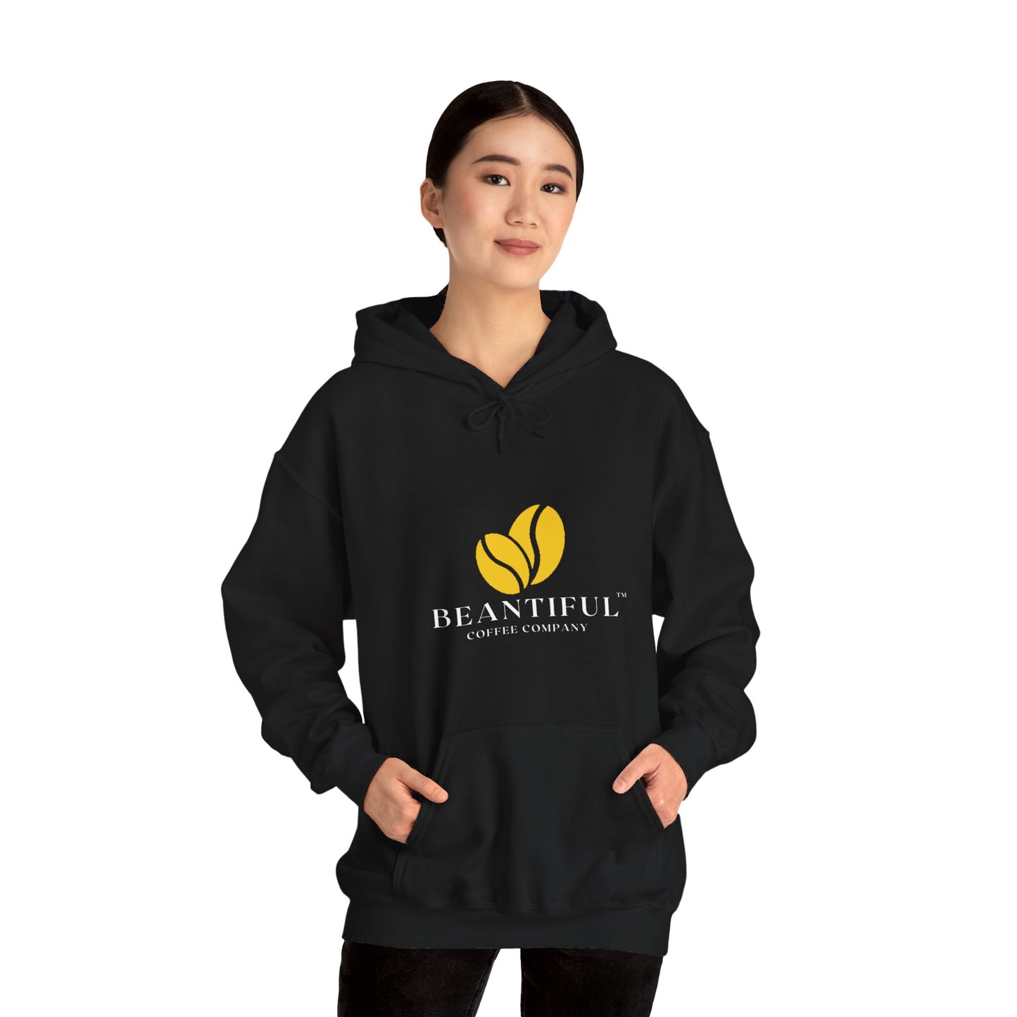 Beantiful™ Heavy Blend™ Hooded Sweatshirt Black - Beantiful Coffee Company