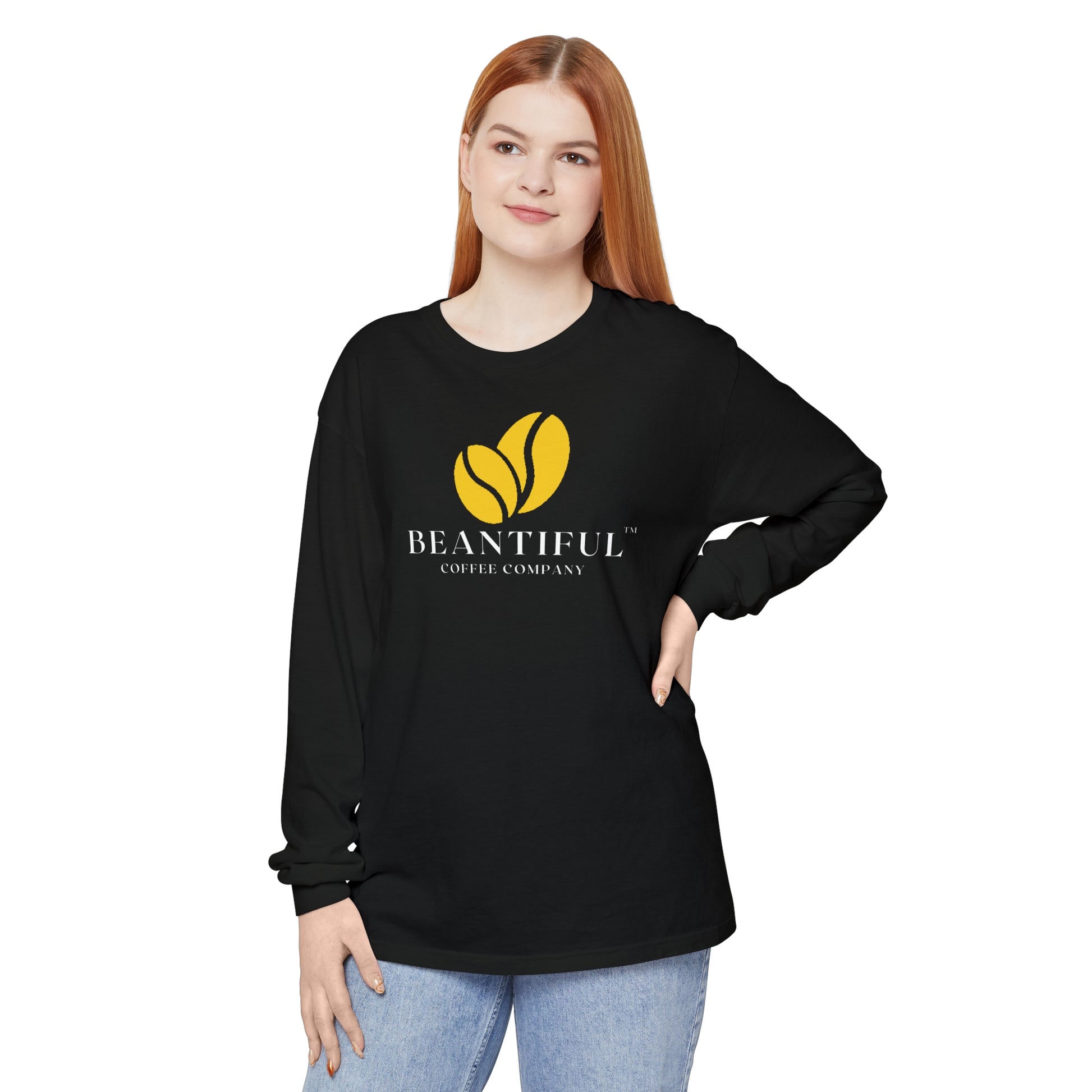 Beantiful™ Yellow Bean Long Sleeve T-Shirt - Beantiful Coffee Company