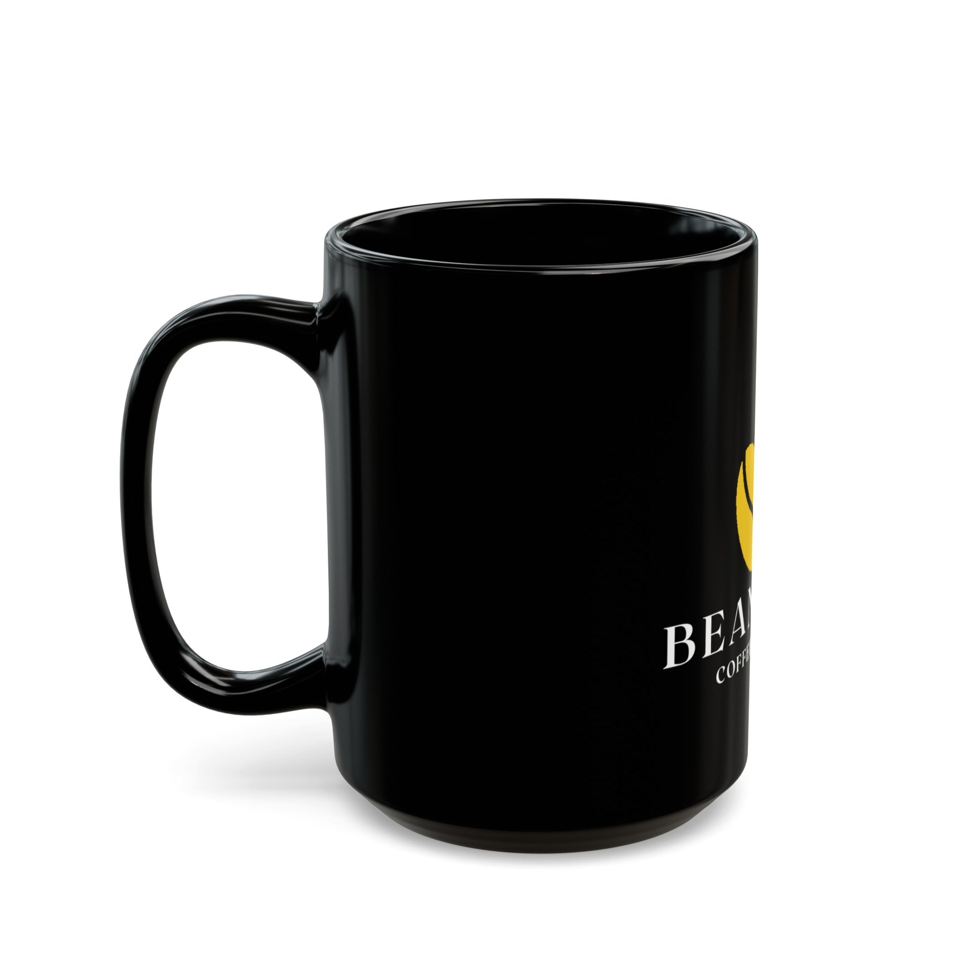 Beantiful™ Yellow Bean Black Mug (15oz) - Beantiful Coffee Company