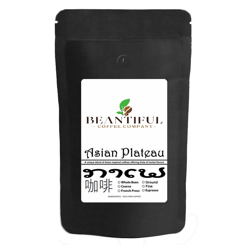 Beantiful Asian Blend Coffee for French Press - Medium Roast 12 Oz