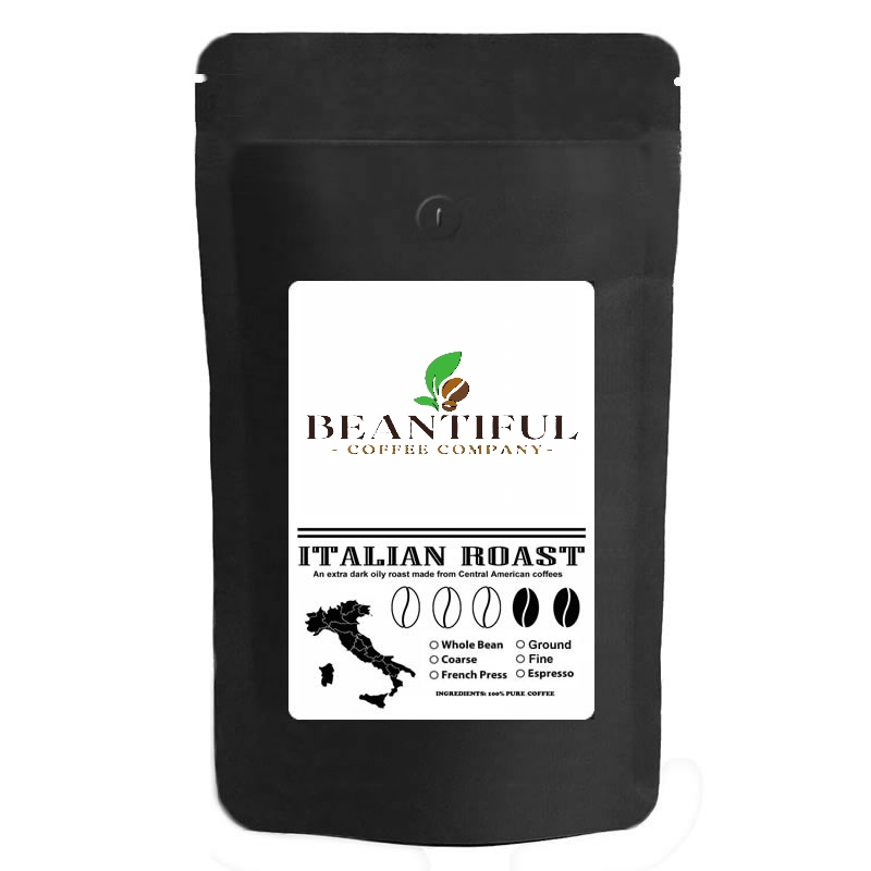 Beantiful French Press Ground Coffee - Italian Roast 10 Oz